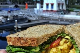 Vegan Curried Garbanzo Salad Sandwich at Centertown Market in Disney’s Caribbean Beach Resort