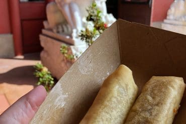Vegan Vegetable Springs Rolls at Lotus Blossom Cafe in China at Epcot