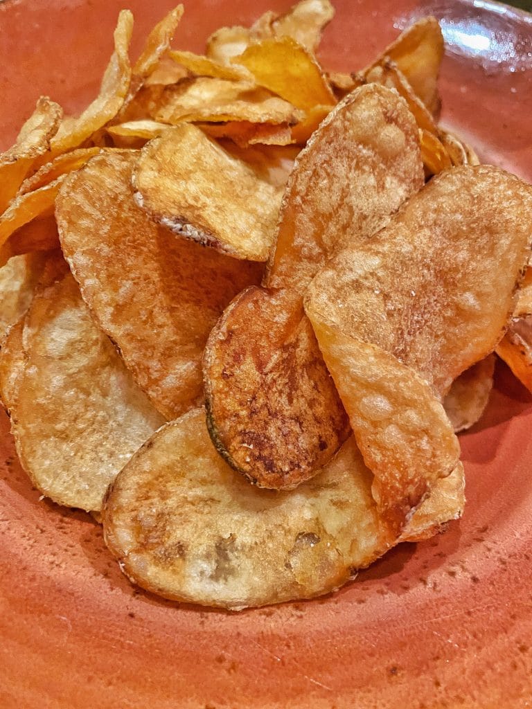 Chips with vegan Chimichurri Dip Territory Lounge