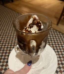 Trattoria al Forno vegan affogato al caffe