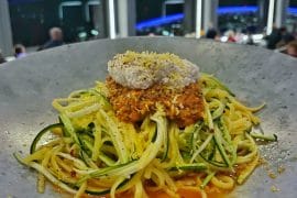 Space 220 vegan Terra Bolognese pasta