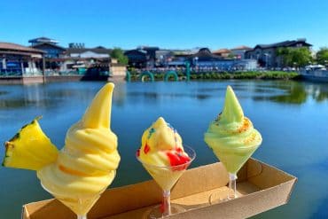 Swirls on the Water Disney Springs vegan Dole Whip Flight