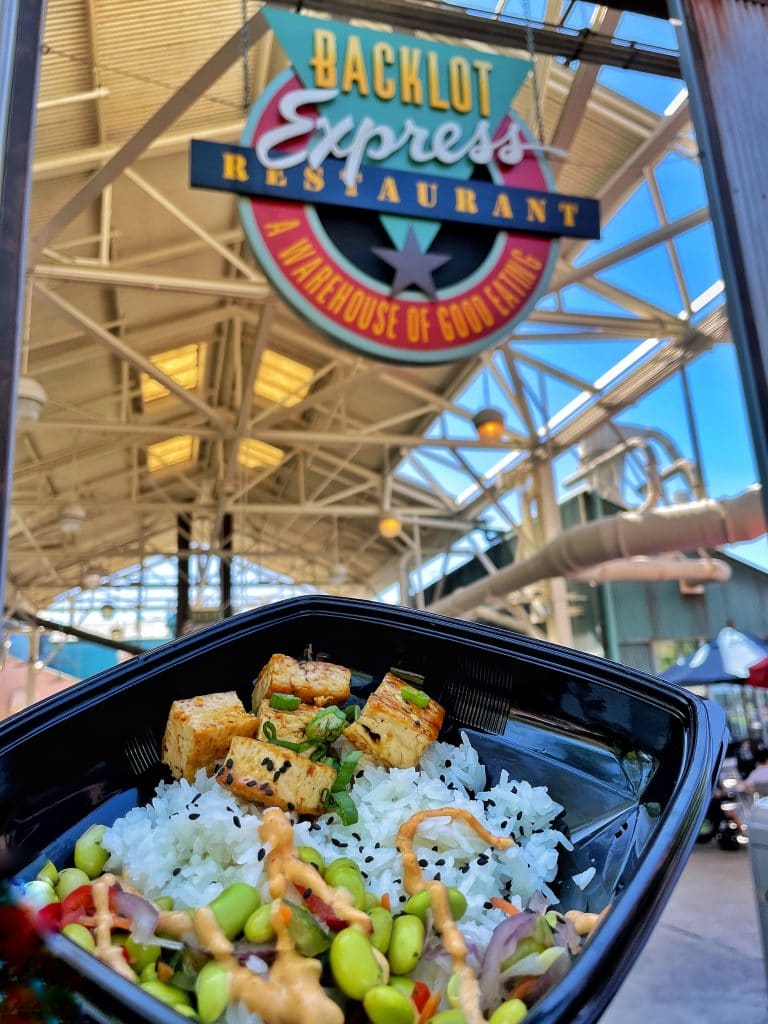 Vegan Teriyaki Tofu Bowl Backlot Express Disney’s Hollywood Studios