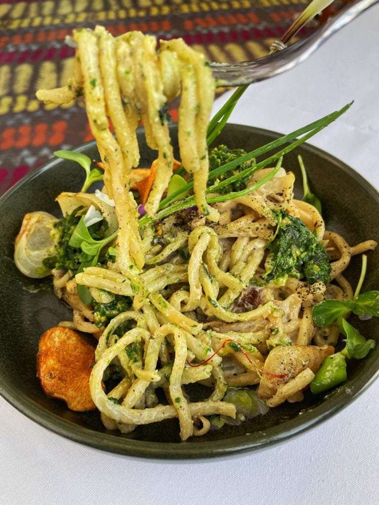 Vegan Bucatini Cacio e Pepe California Grill
