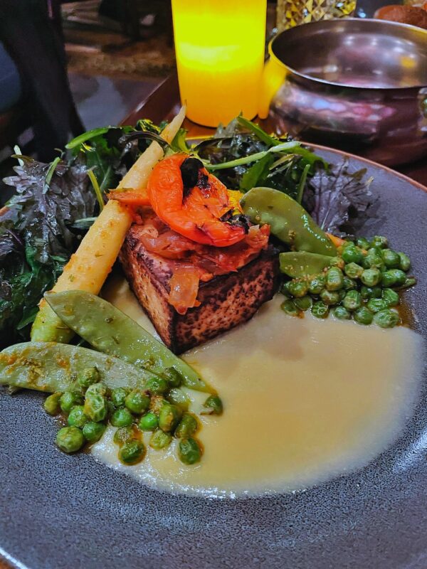 Vegan Tofu entree Tiffins in Disney’s Animal Kingdom at Walt Disney World