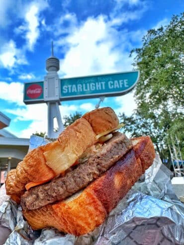Plant-based vegan Patty Melt Cosmic Rays Magic Kingdom