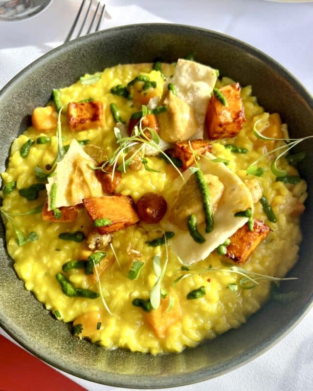 Saffron Risotto California Grill vegan plant-based menu