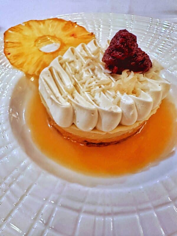 vegan pineapple coconut tart Yachtsman