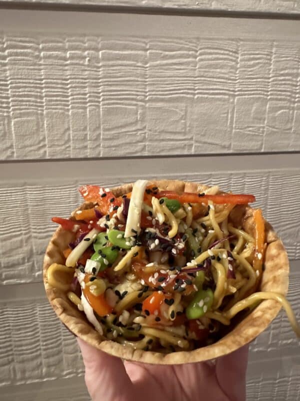 Vegan Soba Noodle Waffle Bowl
