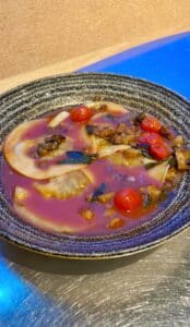 Coral Reef vegan mushroom ravioli