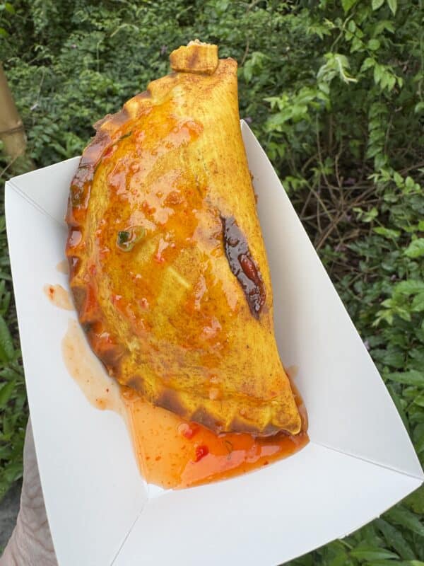 vegan Jamaican Beef Patty at EPCOT Flower and Garden 