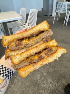 Cosmic Ray's vegan Patty Melt