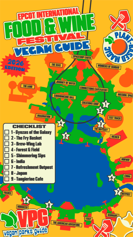Vegan Food Map for EPCOT Food and Wine Festival 2026